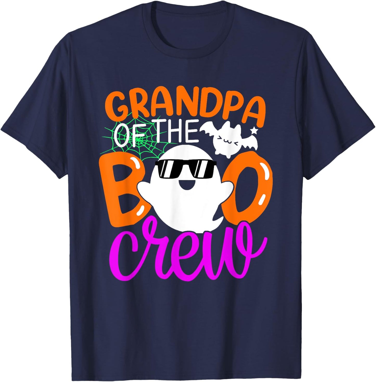 Grandpa Of The Boo Crew Shirt Halloween Family Matching T-Shirt - T-Shirt | Navy