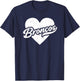 Vintage Broncos School Spirit Go Broncos Pride Love T-Shirt - T-Shirt | Navy