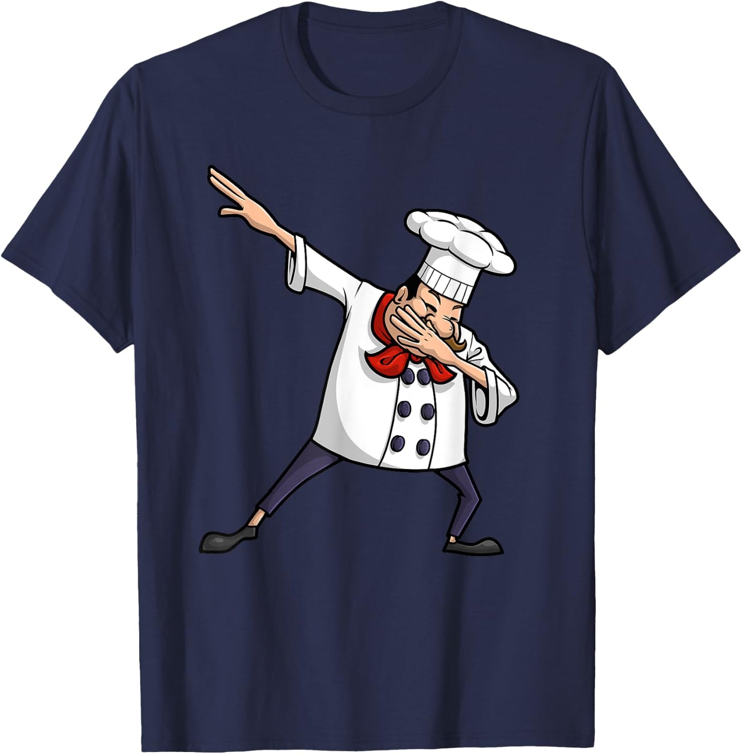 Funny Chef Design Women Cook Hip-hop Dabbing Dance T-Shirt - T-Shirt | Navy