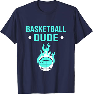 Fire Fit Designs Perfect Dude Basketball - Black, Small, Classic Fit, , Sleeveless, -Youth, Boys T-Shirt - T-Shirt | Navy