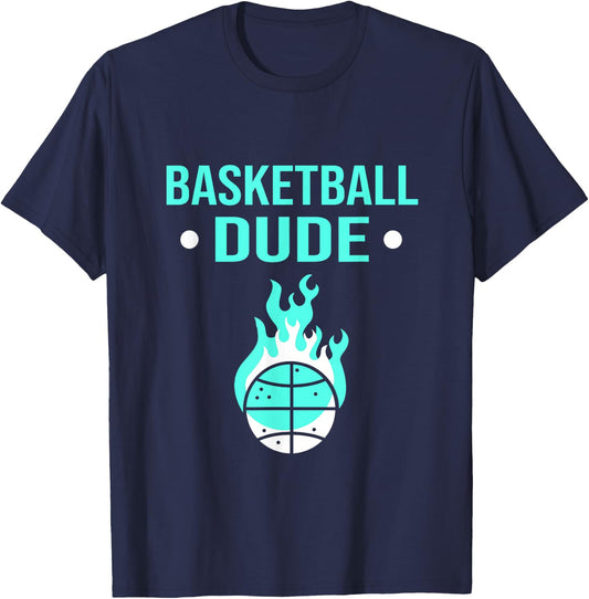 Fire Fit Designs Perfect Dude Basketball - Black, Small, Classic Fit, , Sleeveless, -Youth, Boys T-Shirt - T-Shirt | Navy