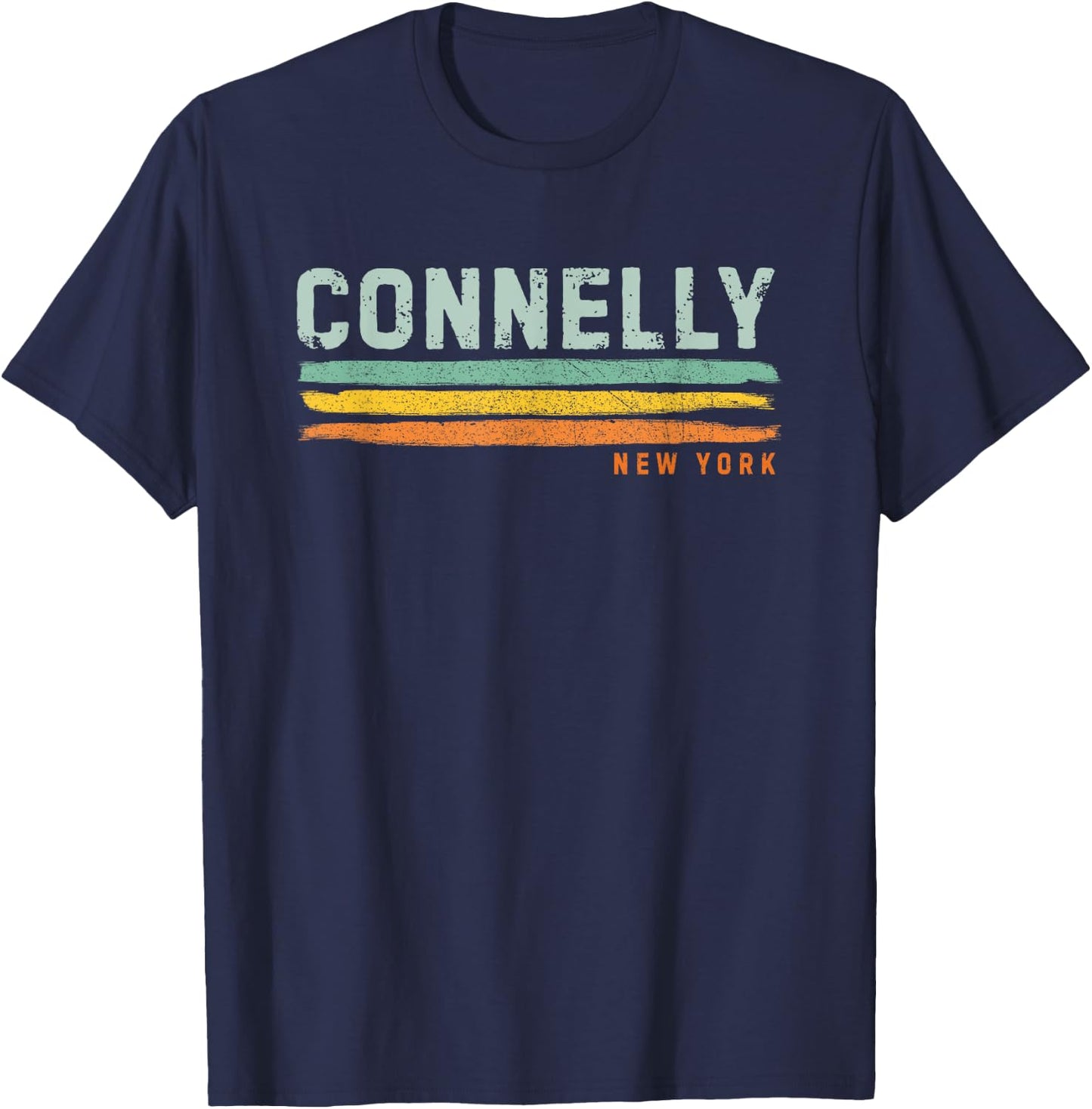 Vintage Stripes Connelly NY T-Shirt - T-Shirt | Navy