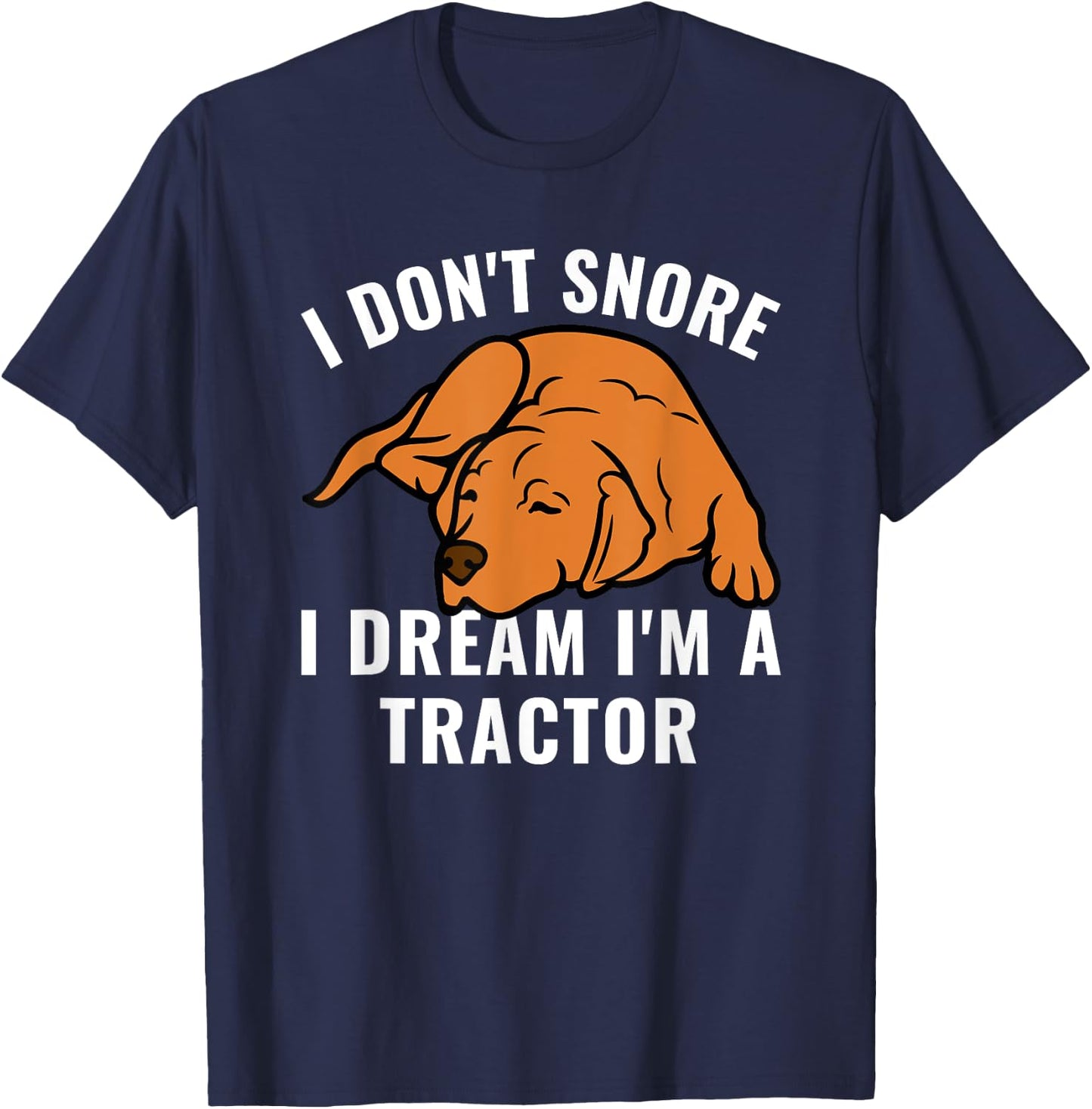 Fox Red Lab Labrador for Mom Dad Kids Funny Snoring T-Shirt - T-Shirt | Navy