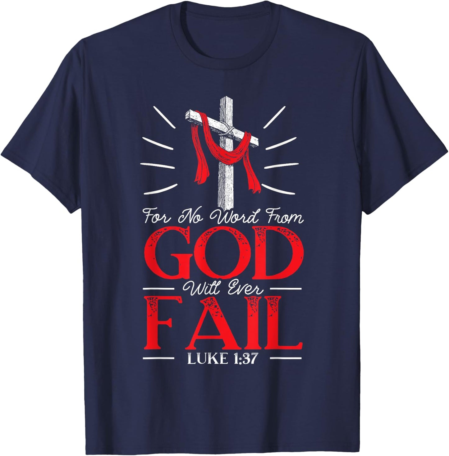 Bible Jesus Christ Religious Pastor Christian Believer T-Shirt - T-Shirt | Navy