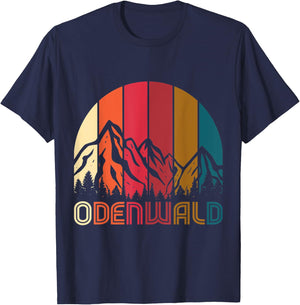 Odenwald Odenwälder Hiking Mountains Motif T-Shirt - T-Shirt | Navy