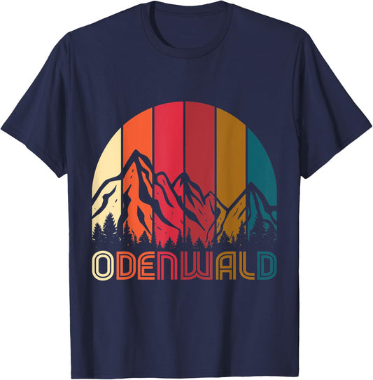 Odenwald Odenwälder Hiking Mountains Motif T-Shirt - T-Shirt | Navy