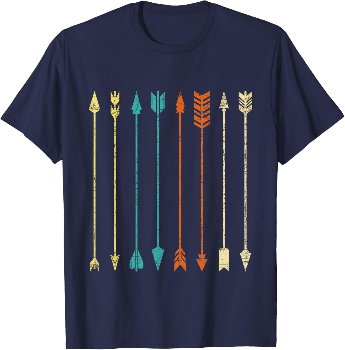 Colorful Arrows - Archery Bowman Bowhunting Archer T-Shirt - T-Shirt | Navy