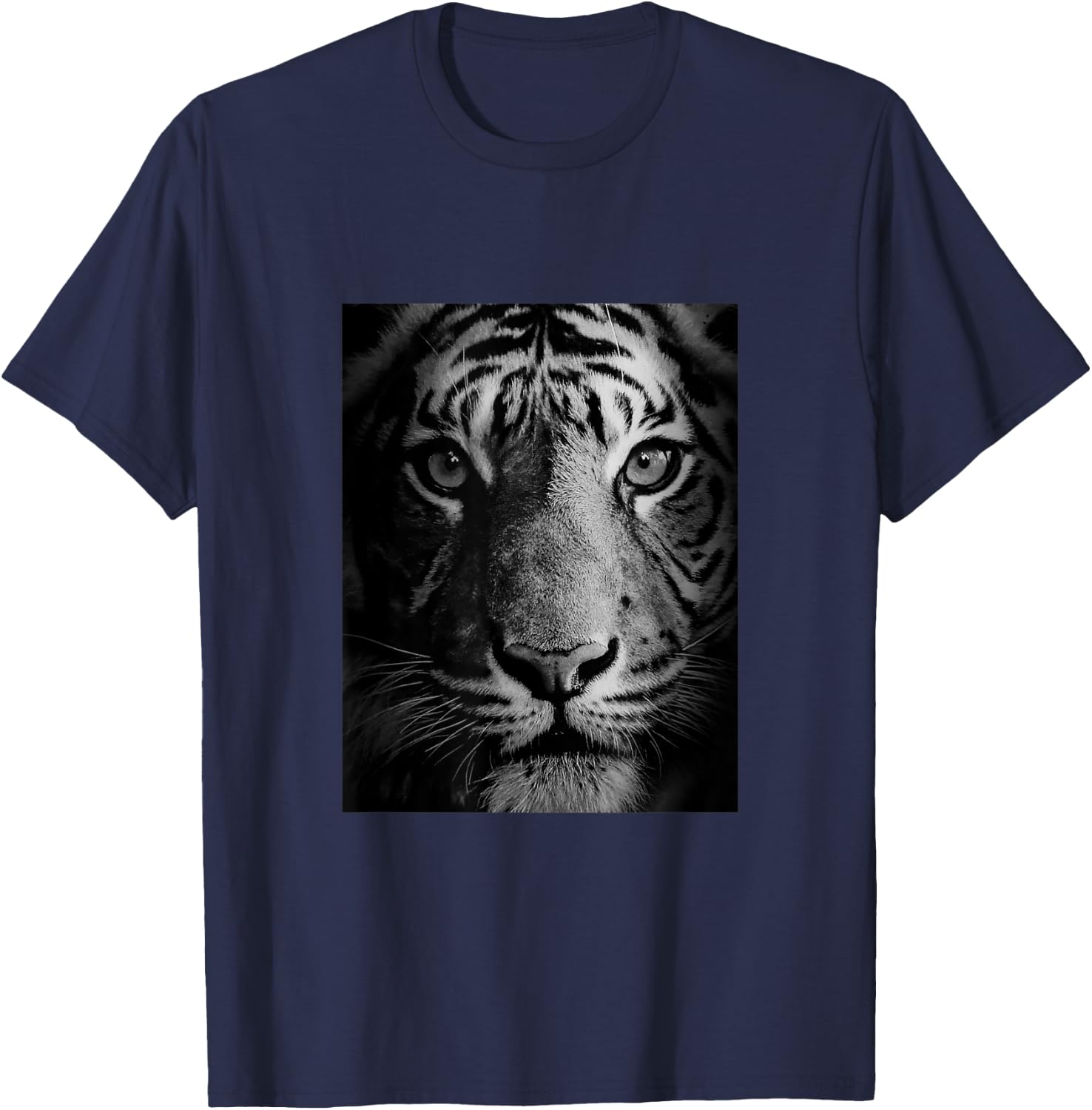 The Mountain White Tigers of Bengal Illustration Graphic T-Shirt - T-Shirt | Navy