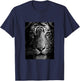 The Mountain White Tigers of Bengal Illustration Graphic T-Shirt - T-Shirt | Navy