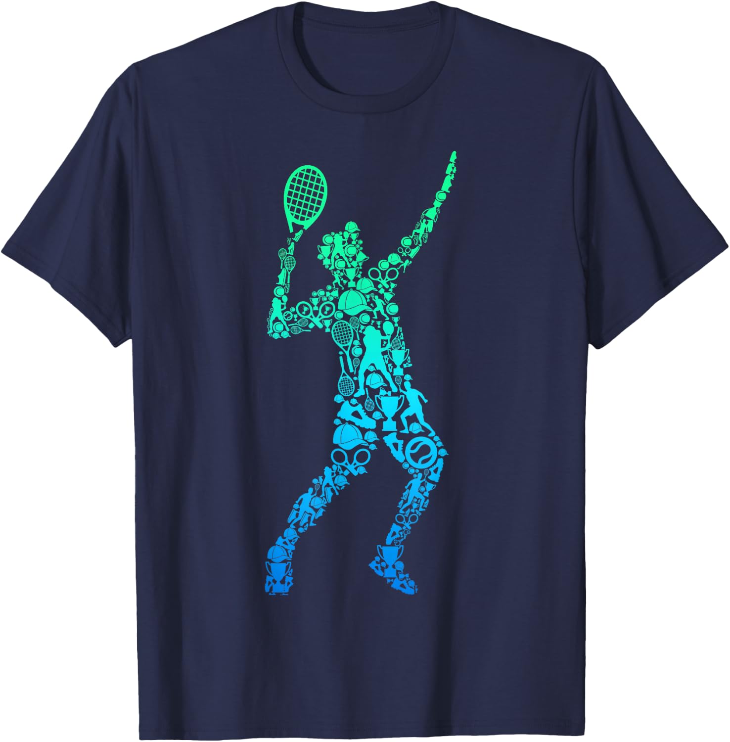 Tennis Player Youth Men Boys Kids T-Shirt - T-Shirt | Navy