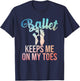 Ballerina Art For Girls Women Pointe Dance Lovers Ballet T-Shirt - T-Shirt | Navy