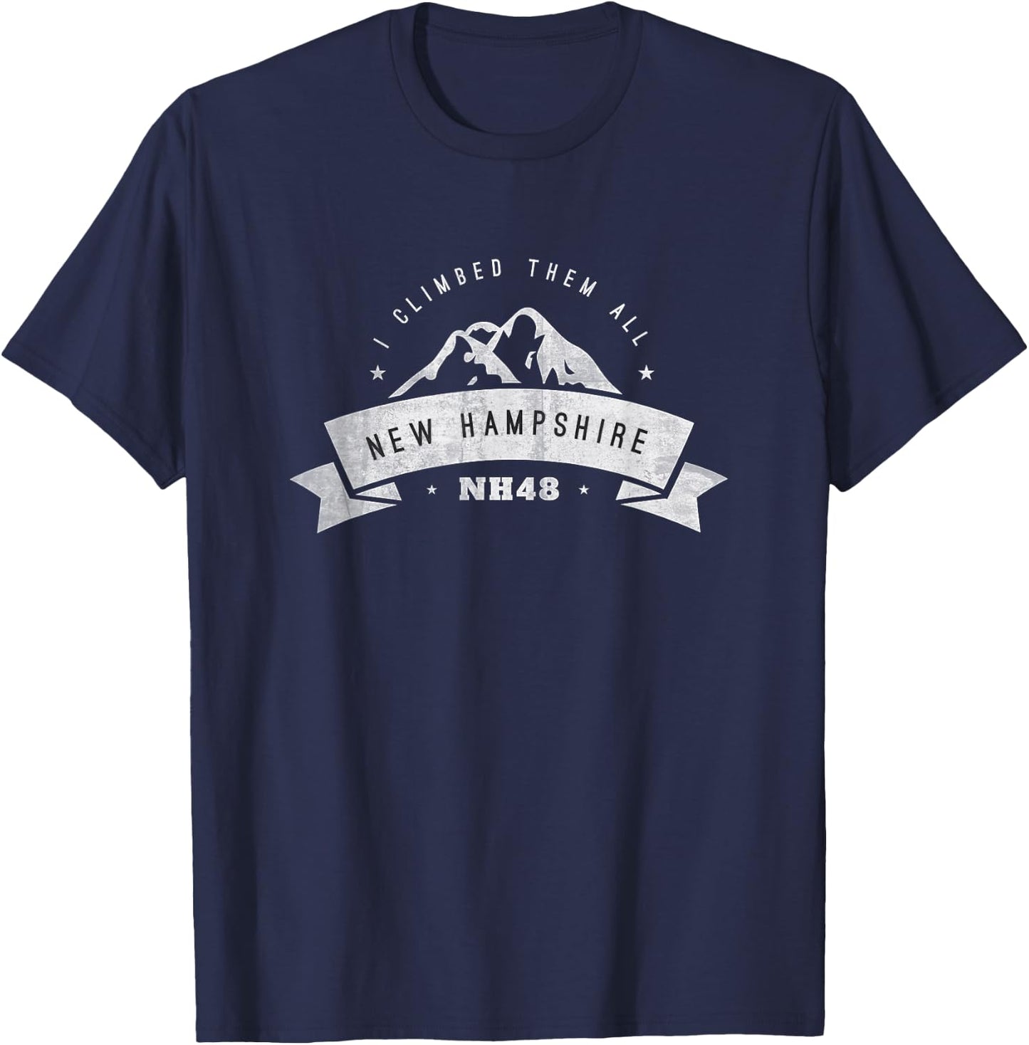 New Hampshire 4,000 Footers NH48 Hiking T-Shirt - T-Shirt | Navy
