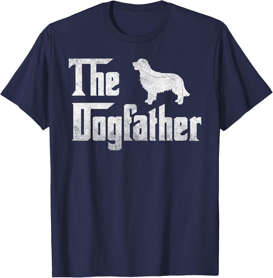 Golden Retriever The Dogfather Father Dog Lover Gift Men T-Shirt - T-Shirt | Navy