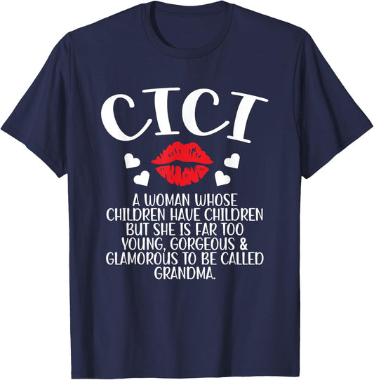 Cici Grandma Definition Cici Grandmother T-Shirt - T-Shirt | Navy
