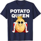 Potato Queen | Potato | Girls Potato T-Shirt - T-Shirt | Navy