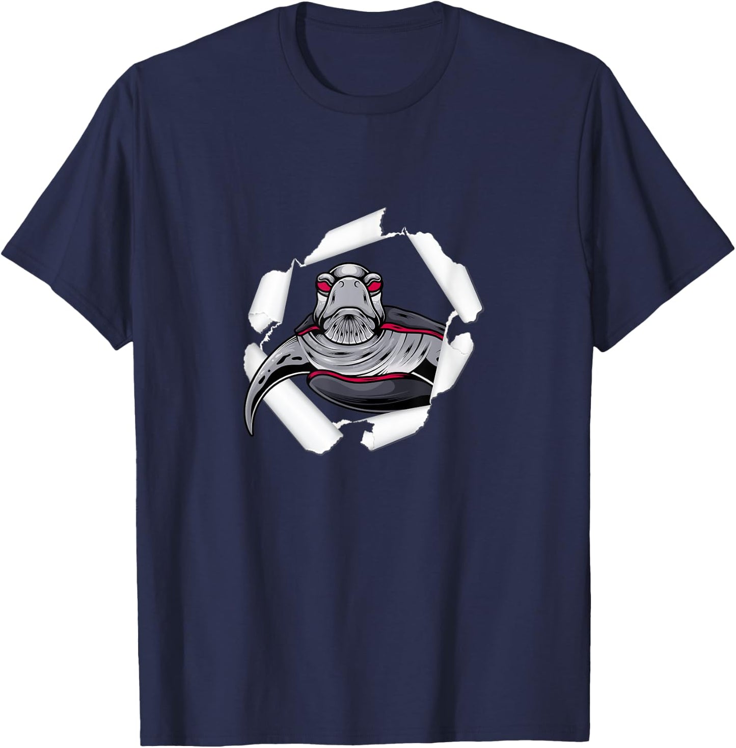 Ripped Turtle Sea Turtles Tortoise Beach Ocean Animal Women Kids T-Shirt - T-Shirt | Navy