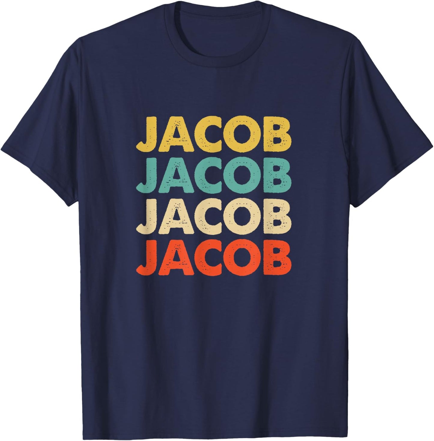 Jacob Name T-Shirt - T-Shirt | Navy
