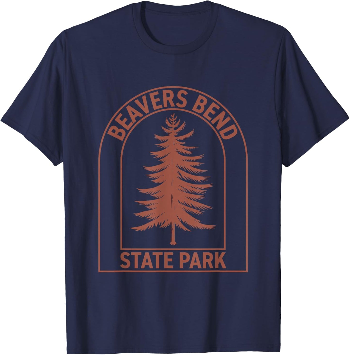 Beavers Bend State Park Oklahoma Vintage Tree T-Shirt - T-Shirt | Navy