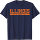 Illinois Tennis Orange Vintage Text T-Shirt - T-Shirt | Navy