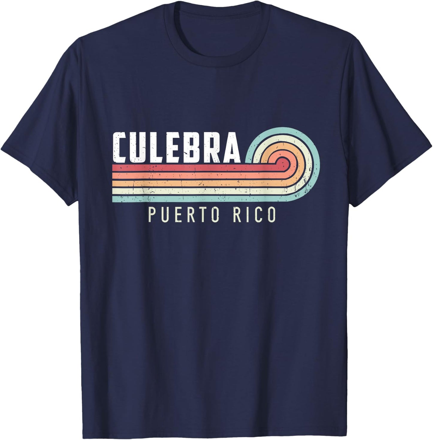 Culebra Island Vintage Puerto Rico T-Shirt - T-Shirt | Navy
