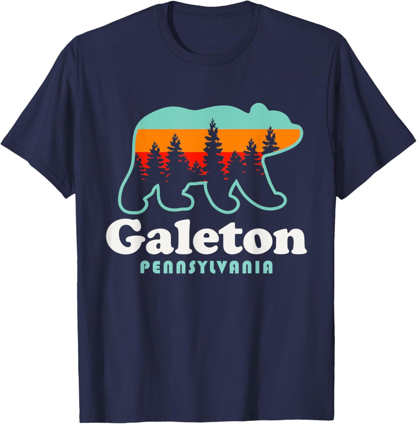 Galeton PA Galeton Pennsylvania Hunting Fishing Bear T-Shirt - T-Shirt | Navy