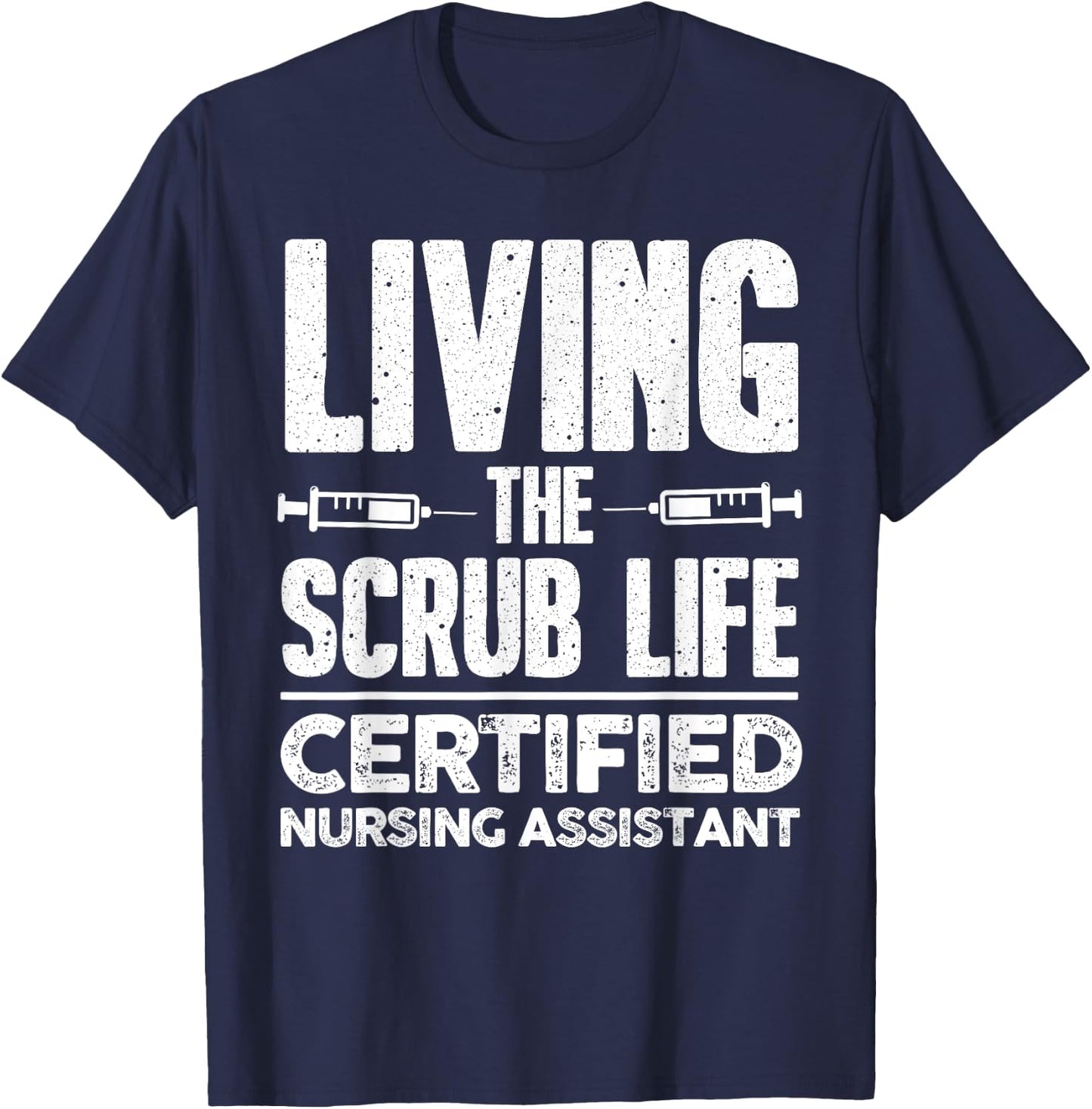 Funny Nursing Assistant Women Nursing Scrub Medical T-Shirt - T-Shirt | Navy