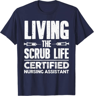 Funny Nursing Assistant Women Nursing Scrub Medical T-Shirt - T-Shirt | Navy