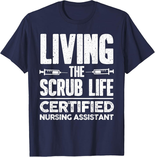 Funny Nursing Assistant Women Nursing Scrub Medical T-Shirt - T-Shirt | Navy