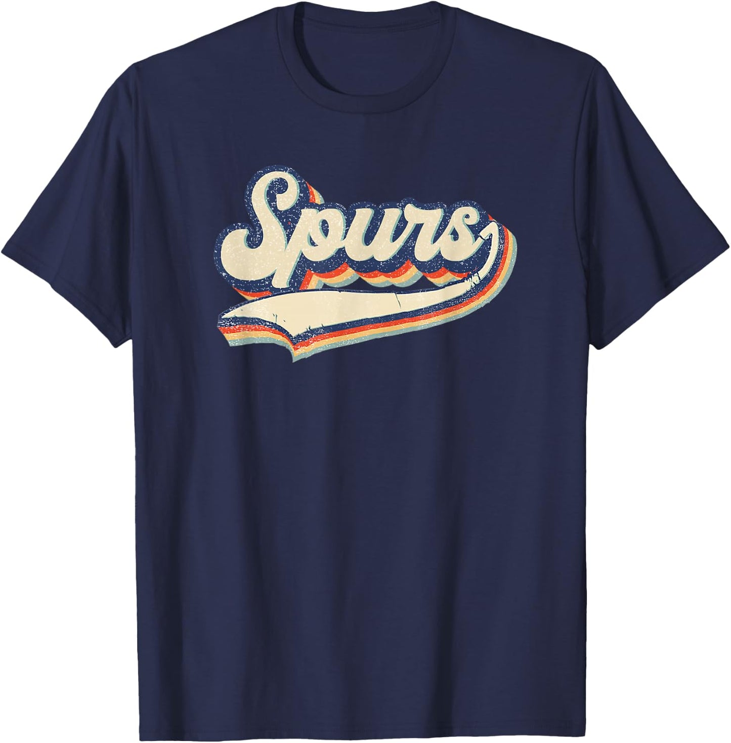 Spurs Name Vintage Retro Gift Men Women Boy Girl T-Shirt - T-Shirt | Navy