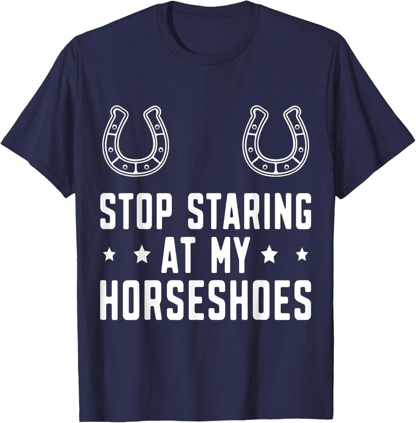 Funny Horseshoe Pitching Horseshoe throwing T-Shirt - T-Shirt | Navy