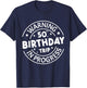 Warning 50th Birthday Trip In Progress Funny 50 Years Old T-Shirt - T-Shirt | Navy
