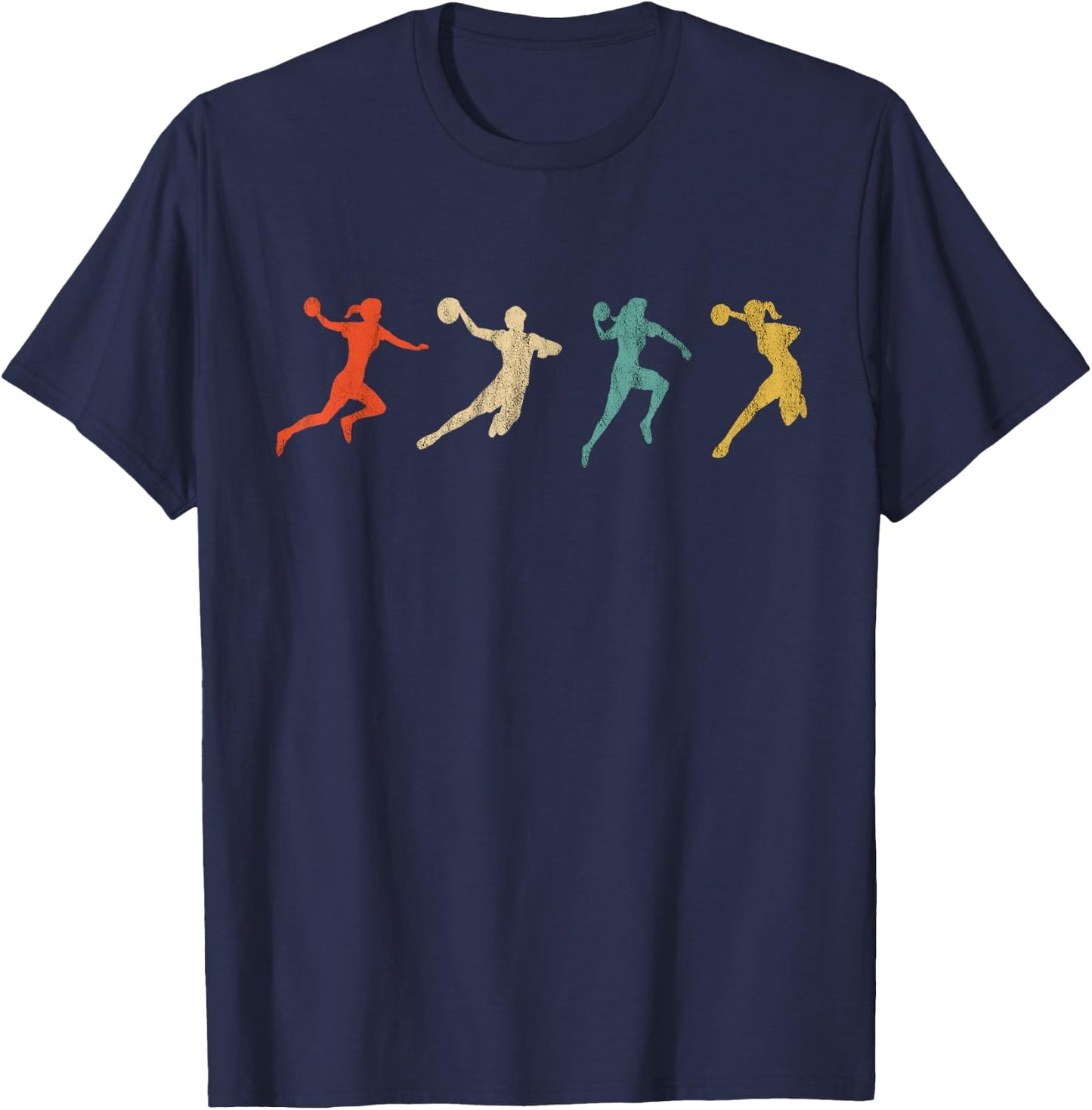 Retro Vintage Handball Player Handball Game Handball Team T-Shirt - T-Shirt | Navy