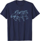 Majestic Horses Running T-Shirt - T-Shirt | Navy