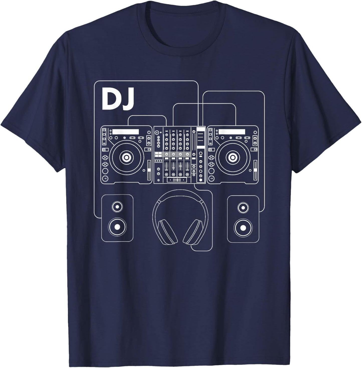 DJ Setup - DJ Graphic T-Shirt - T-Shirt | Navy