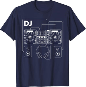 DJ Setup - DJ Graphic T-Shirt - T-Shirt | Navy