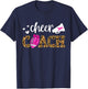 Football Cheer Coach Pink Ribbon Breast Cancer Awareness T-Shirt - T-Shirt | Navy
