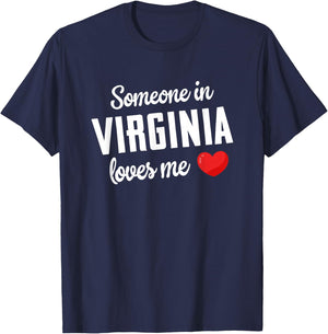 Someone in Virginia Loves Me T-Shirt - T-Shirt | Navy