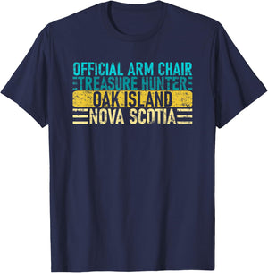Official Arm Chair Treasure Hunter - Nova Scotia Oak Island T-Shirt - T-Shirt | Navy