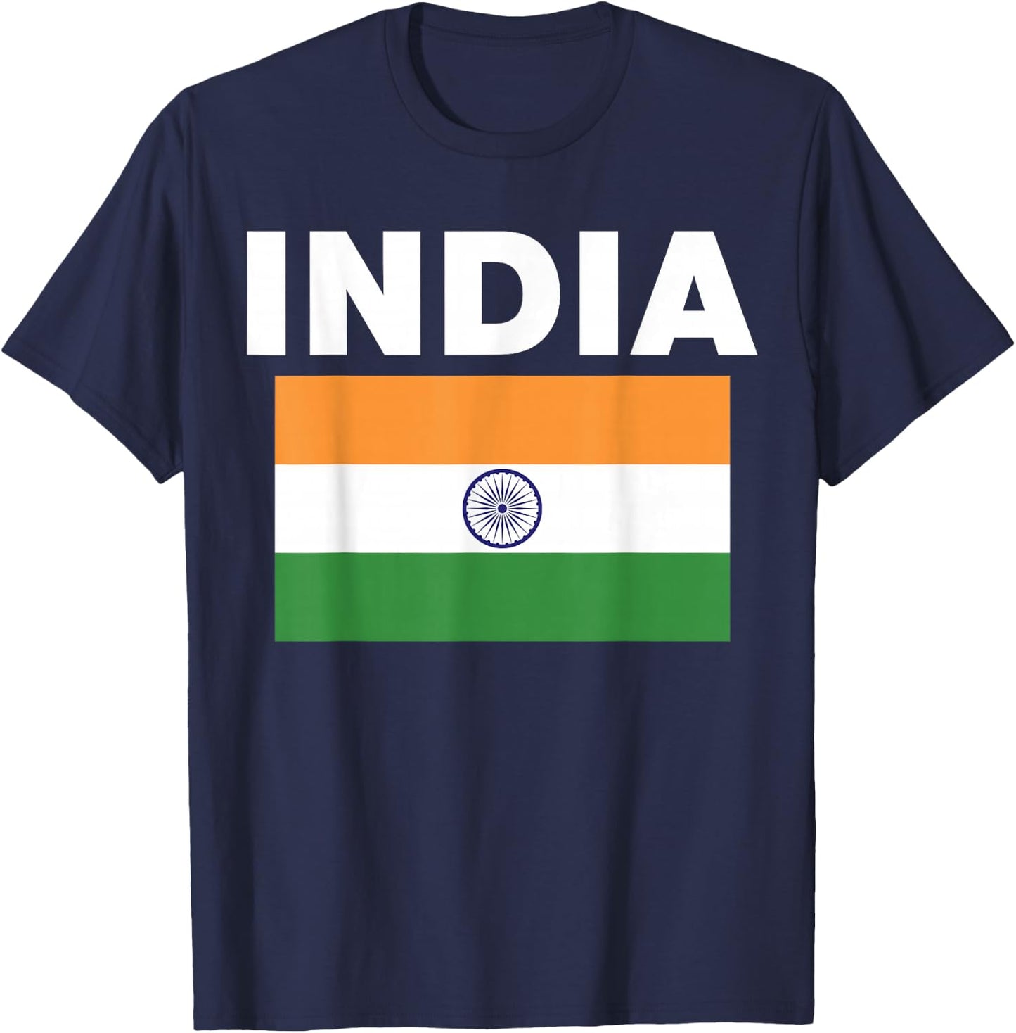 India Indien Flag Heritage T-Shirt - T-Shirt | Navy