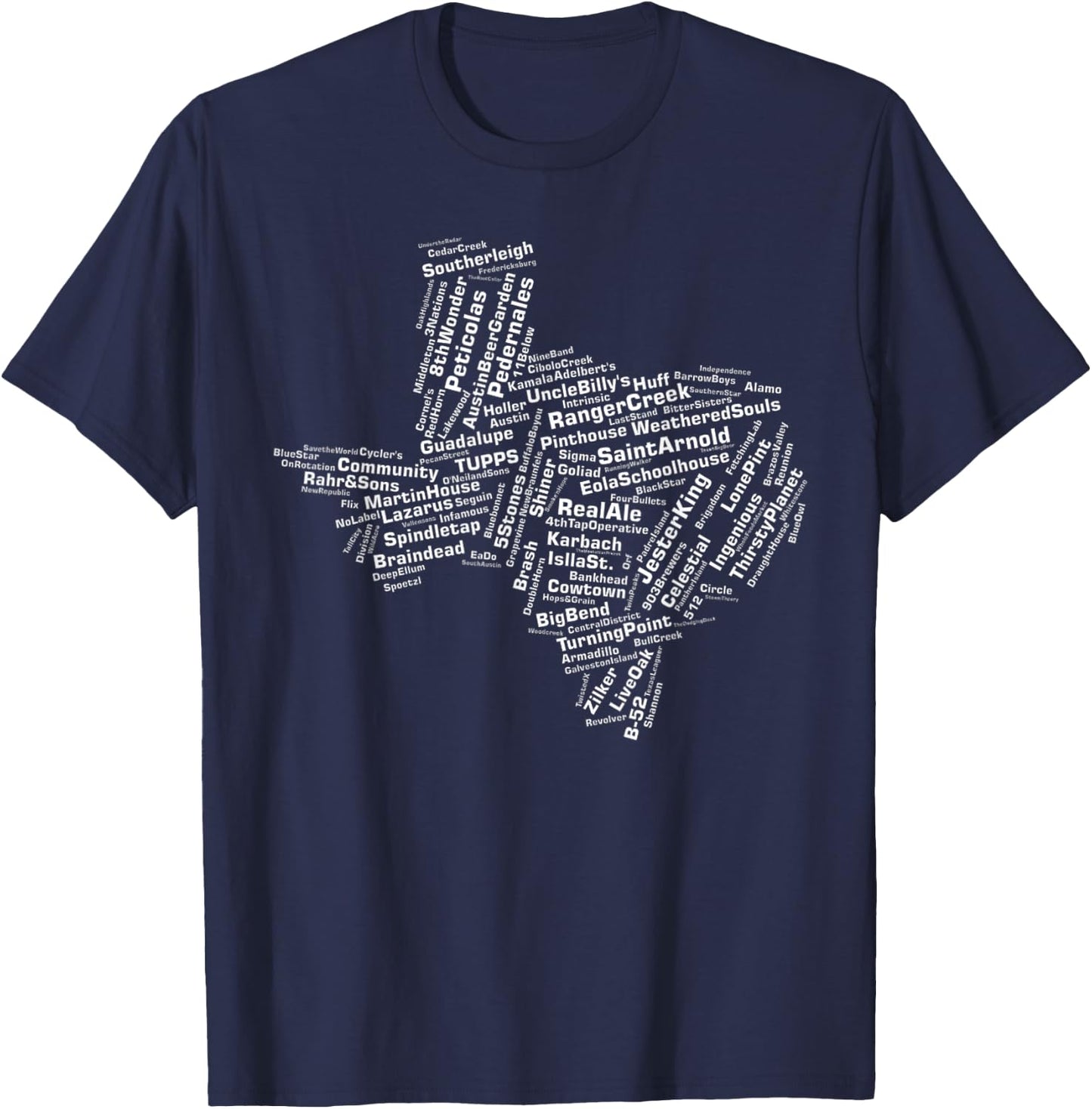 Texas Breweries T-Shirt - T-Shirt | Navy