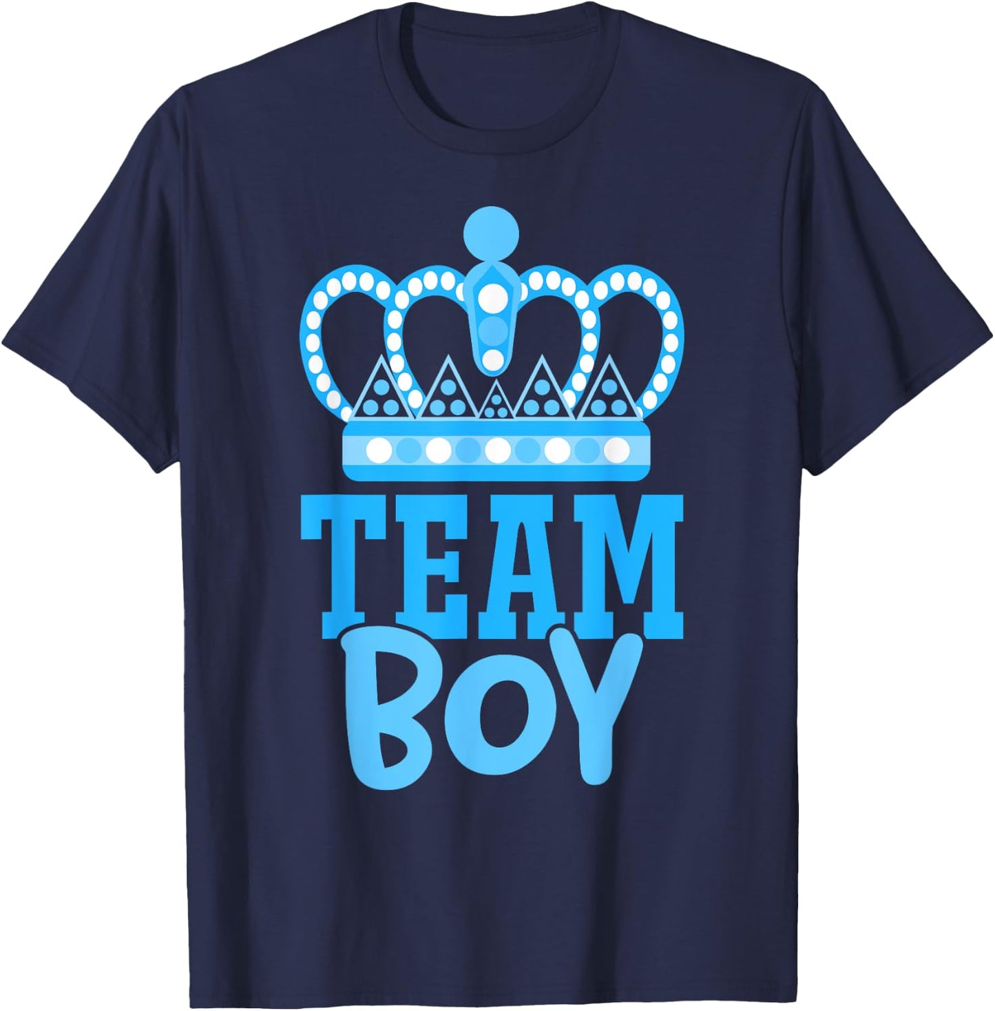 Team Boy Team Girl Blue Gender Reveal Party Matching Family T-Shirt - T-Shirt | Navy