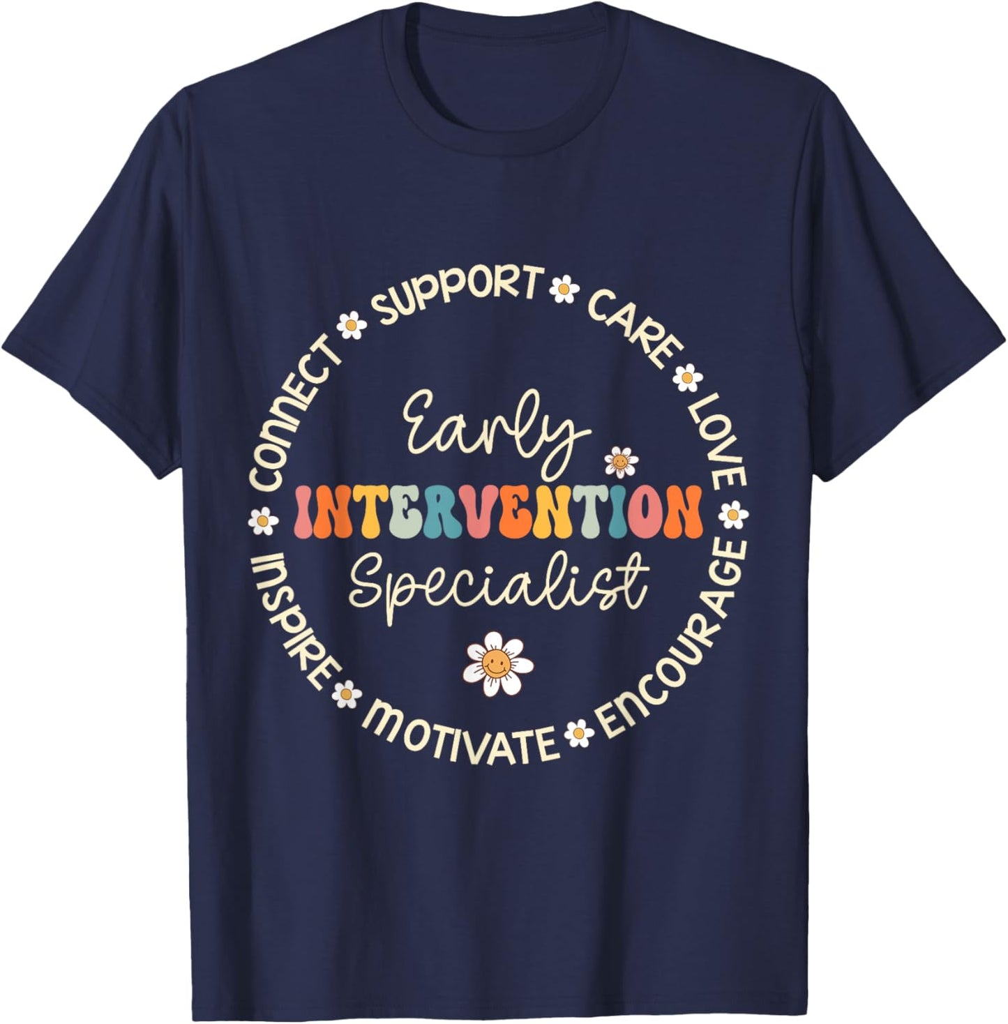 Early Intervention Specialist Appreciation Week Back School T-Shirt - T-Shirt | Navy