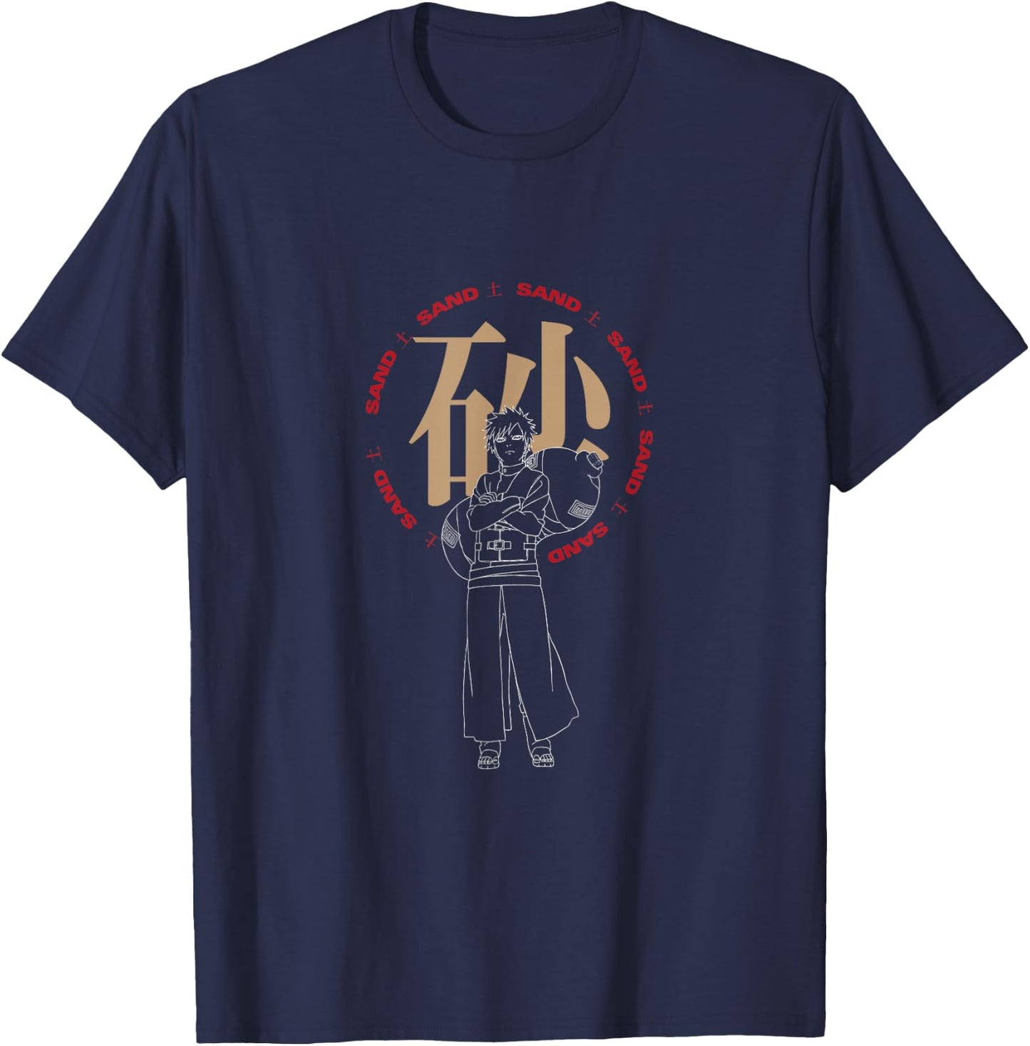 Naruto Shippuden Gaara Sand T-Shirt - T-Shirt | Navy