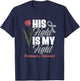 His Fight My Fight PD Tulips Parkinson's Disease Warrior T-Shirt - T-Shirt | Navy
