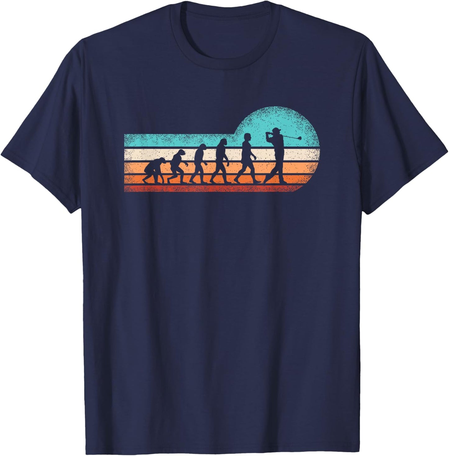 Funny Golf Evolution Retro Golf Lover Golfer Men T-Shirt - T-Shirt | Navy