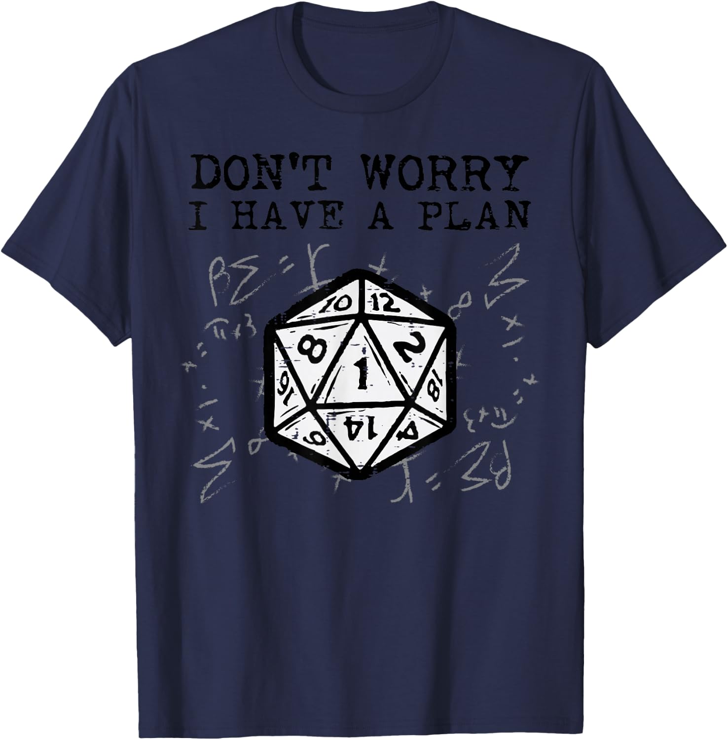 RPG Gamer Dont Worry I Have Plan Funny Men Boys Kids T-Shirt - T-Shirt | Navy