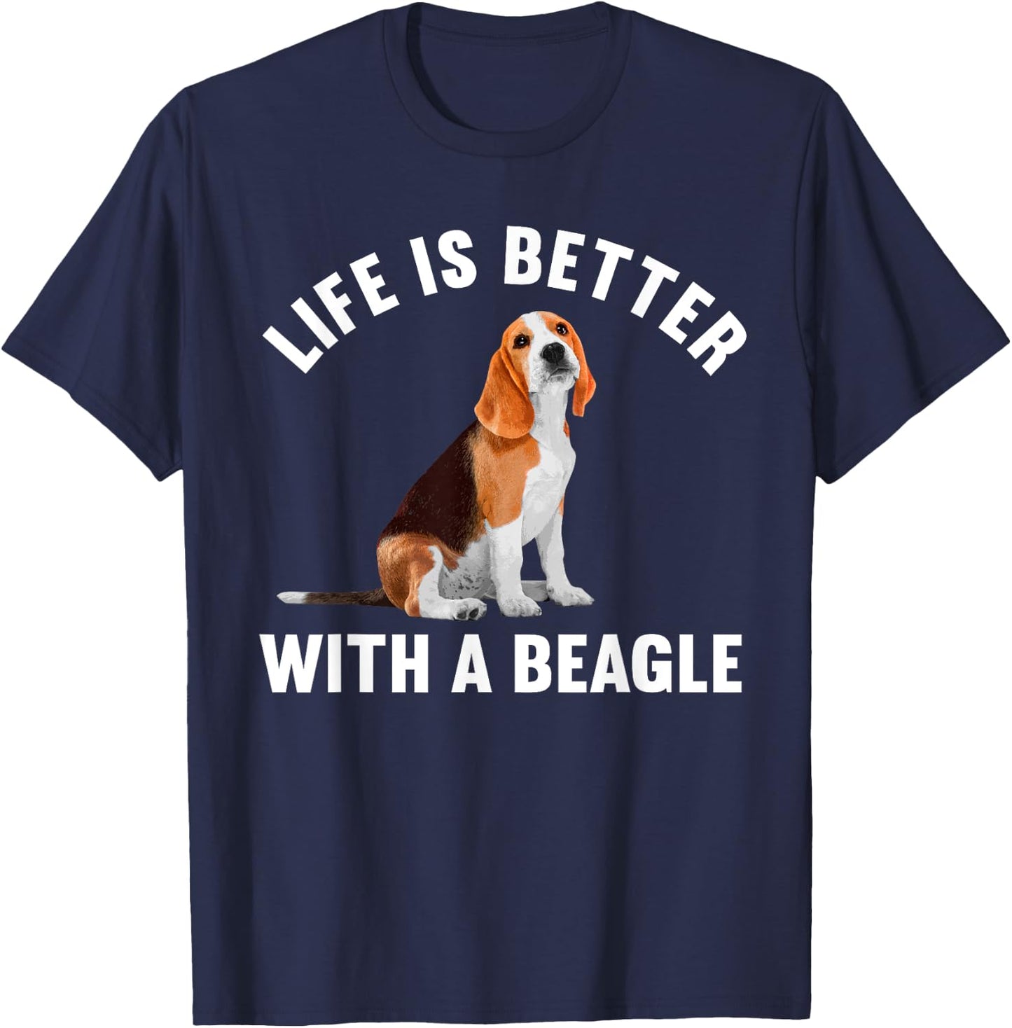 Funny Beagle Design Women Kids Beagle Dog Lovers T-Shirt - T-Shirt | Navy
