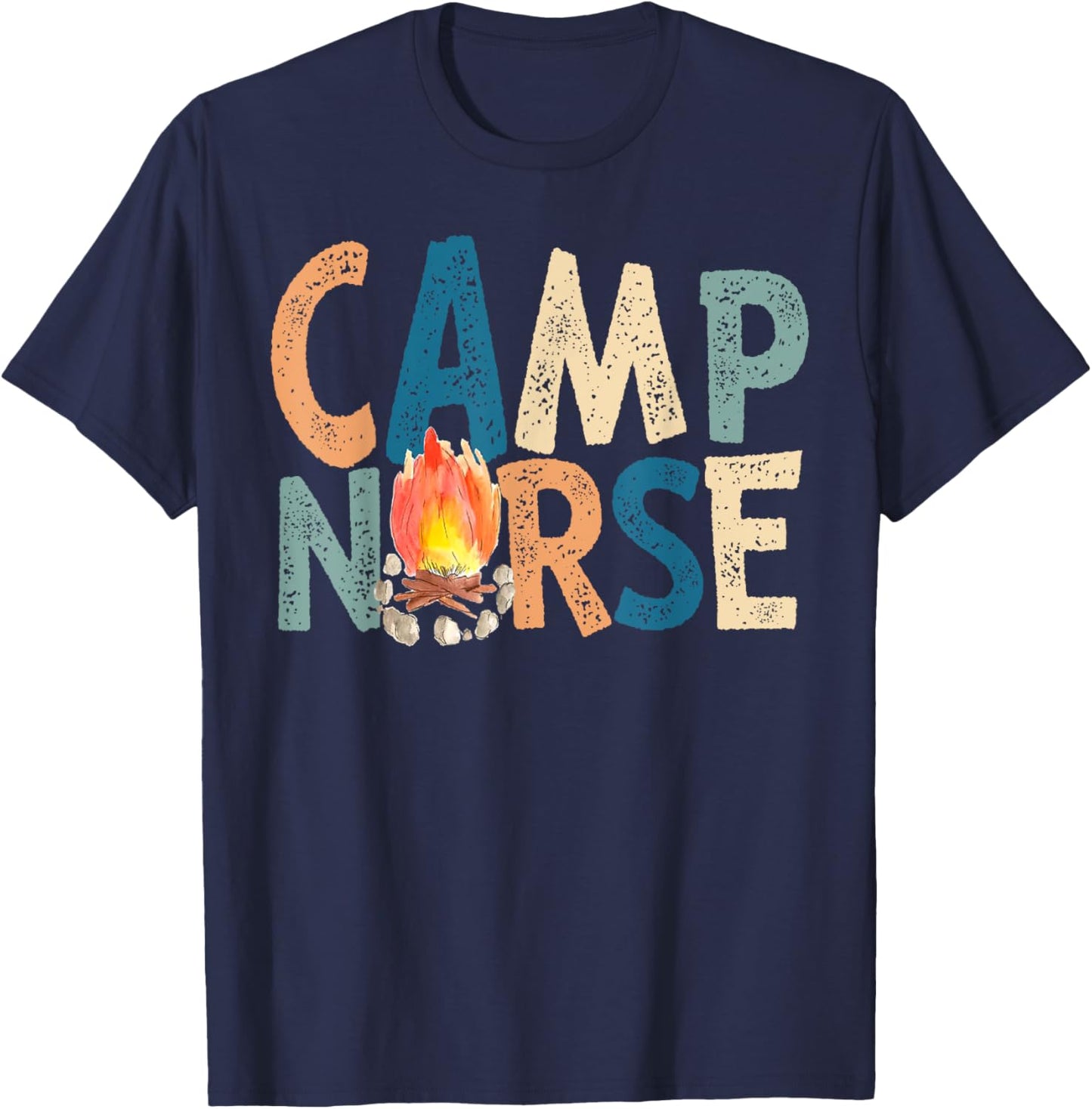 Camp Nurse Retro T-Shirt - T-Shirt | Navy
