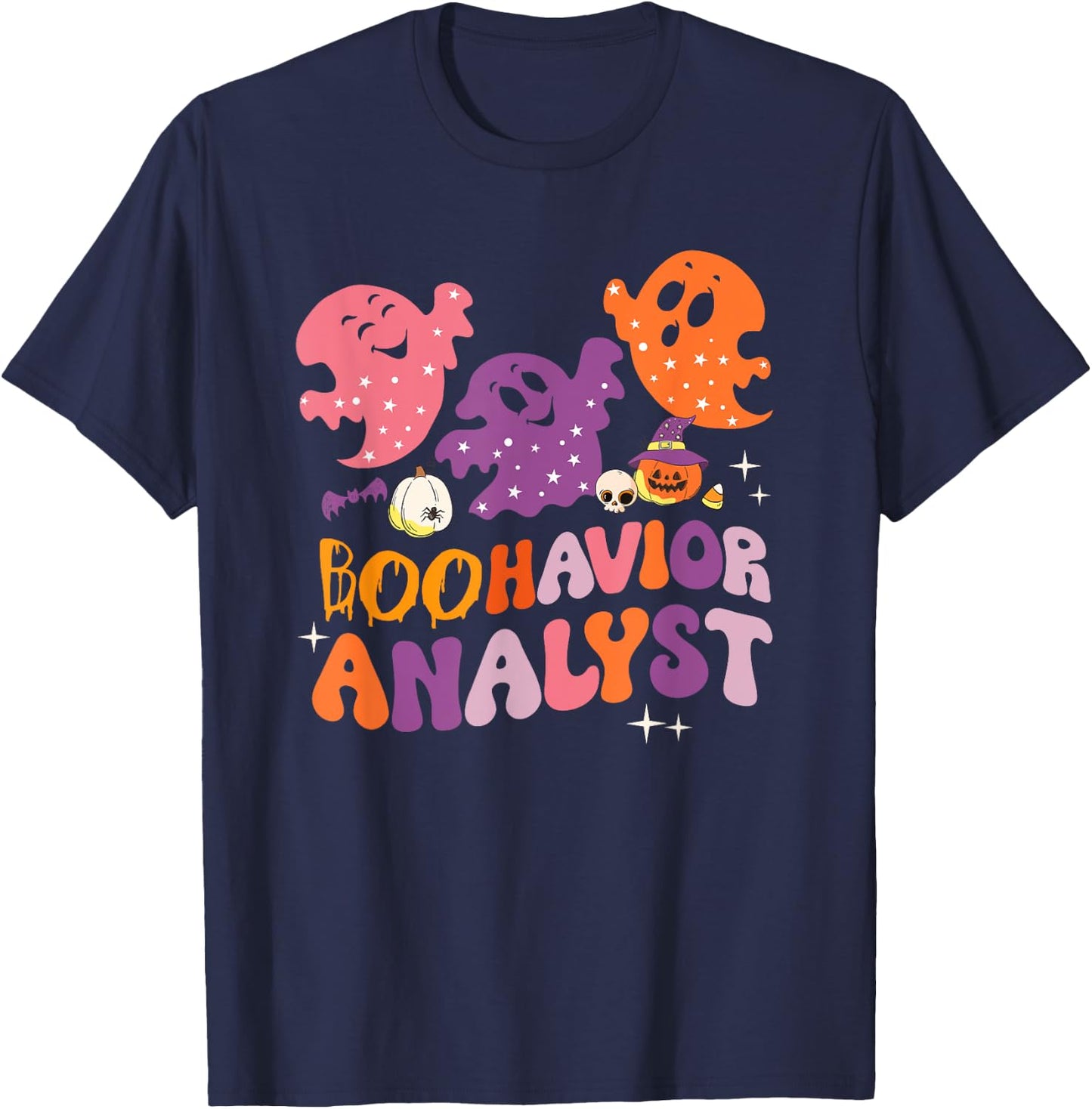 Boohavior Squad Analyst Squad ABA Therapist Halloween T-Shirt - T-Shirt | Navy