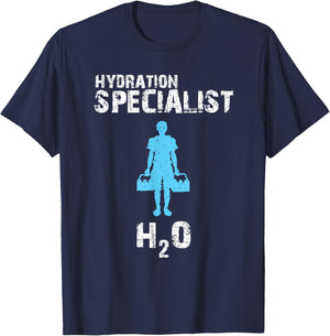 Hydration Specialist Team Manager Football Hydrated Waterboy T-Shirt - T-Shirt | Navy